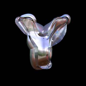 bloated chrome Y letter