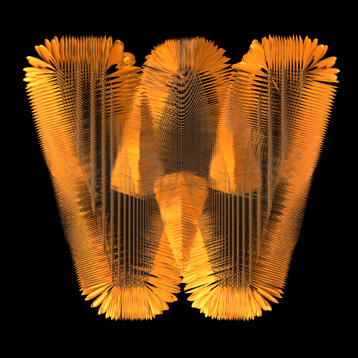 orange lattice W  letter