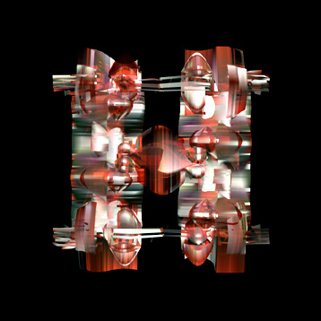 ruby crystal H letter