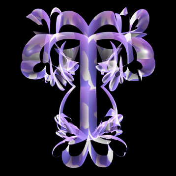 plastic bubble T letter