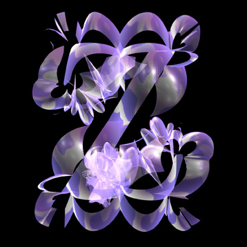 plastic bubble Z letter